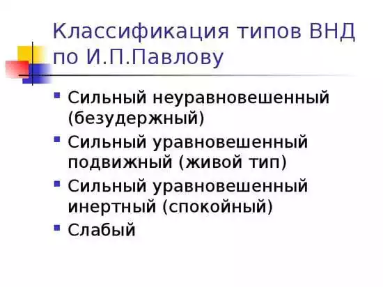 какие типы нервной деятельности у собак